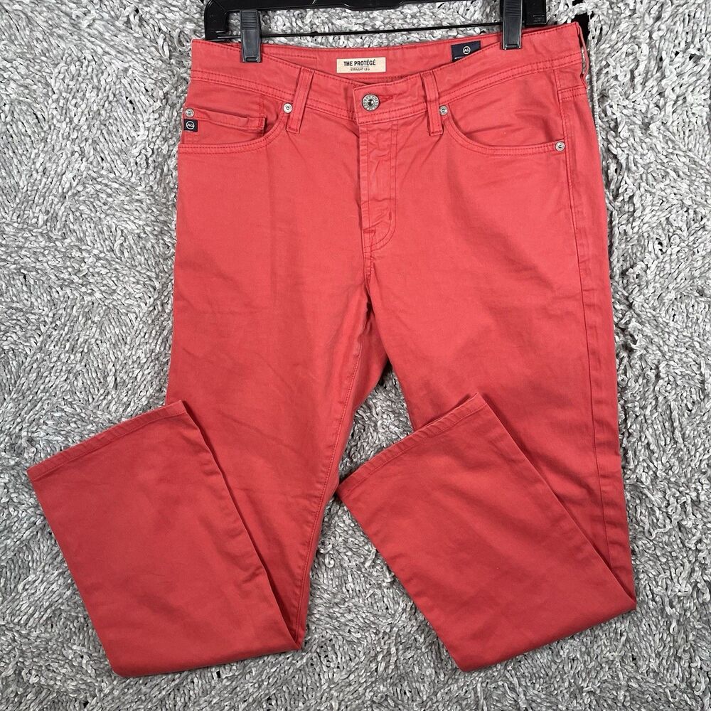 Adriano Goldschmied The Protege Straight Leg Jeans Men's Size 30x34 Red Preppy